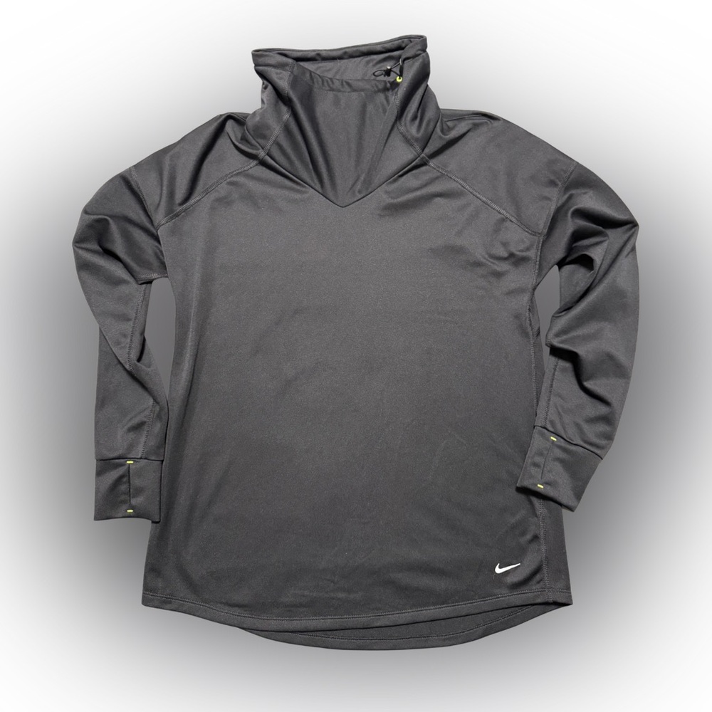 Nike Running Dri Fit Black Pullover High Neck Size Small